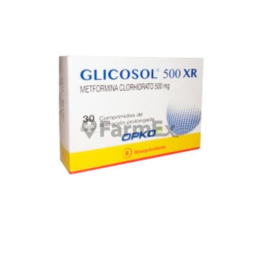 Glicosol XR 500 mg x 30 comprimidos Opko